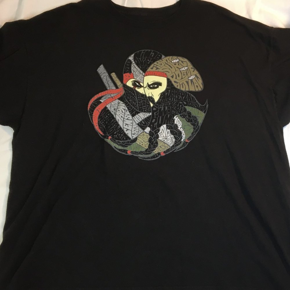Pirate in Words T-Shirt NEW Unworn Size Men's XXL, 2XL Ninja Vs. Pirates